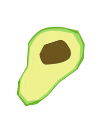 Avocado modern illustration 