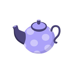 Purple teapot. Vector illustration