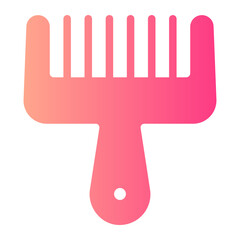 afro comb gradient icon