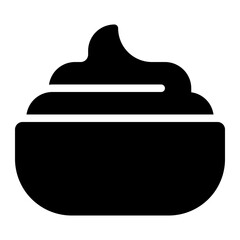 body cream glyph icon
