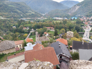 Bośnia i Hercegowina  Jajce  widok na miasto