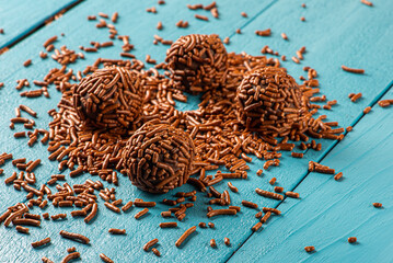 BRIGADEIRO: one of the most typical sweets of Brazilian cuisine based on chocolate and condensed milk