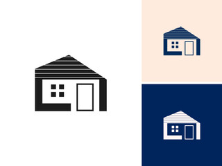 ILLUSTRATION HOME.MODERN HOUSE. RESENTIAL BUILDING SIMPLE LOGO ICON DESIGN VECTOR. GOOD FOR REAL ESTATE, PROPERTY INSDUSTRY