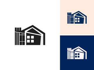 ILLUSTRATION HOME.MODERN HOUSE. RESENTIAL BUILDING SIMPLE LOGO ICON DESIGN VECTOR. GOOD FOR REAL ESTATE, PROPERTY INSDUSTRY