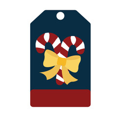 Christmas tag with santa claus