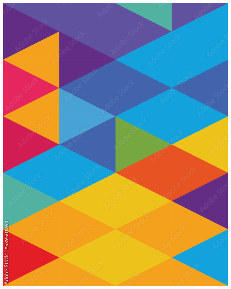 Poster background with a regular triangular pattern with a bright color. the background pattern is illustra