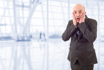 businessman surprised at the office