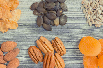 Healthy food as source natural magnesium, fiber and other vitamins and minerals