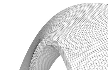 abstract architectural shape 3d illustration