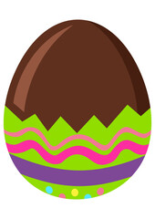 Funny big chocolate Easter egg