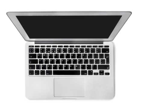 Laptop computer pc on white background