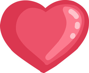 Simple pink heart isolated.