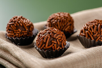 BRIGADEIRO: one of the most typical sweets of Brazilian cuisine based on chocolate and condensed...