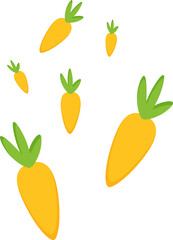Simple yellow carrot isolated