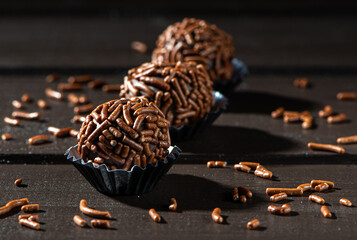 BRIGADEIRO: one of the most typical sweets of Brazilian cuisine based on chocolate and condensed milk