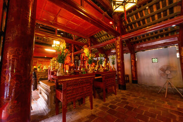 view of Van Mieu Quoc Tu Giam or The Temple of Literature was constructed in 1070, first to honor Confucius and In 1076,Quoc Tu Giam as the first university of Vietnam