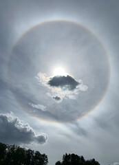 Sun rainbow circular halo