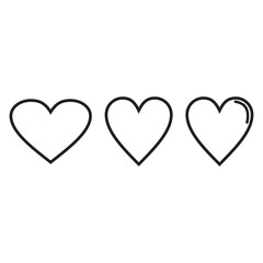 Heart icons, concept of love for your website
