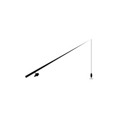 Fishing rod line icon