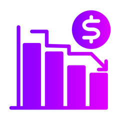 graph with dollar sign