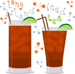 Various sweet tasty natural alcohol cocktail