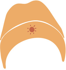 Baby clothes PNG, Yellow baby girl hat PNG, baby element, baby PNG