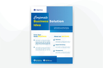 Obraz premium Marketing agency business flyer template design
