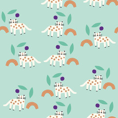 Children's pattern tiger. Jungle