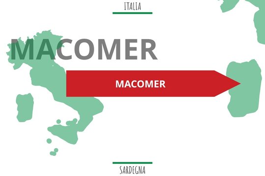 Macomer: Illustration mit dem Namen der italienischen Stadt Macomer