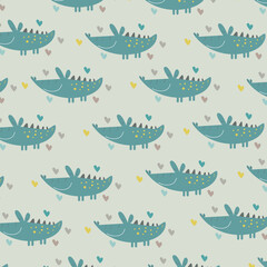 Collection of cute animal patterns suitable for textile design