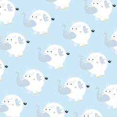 Collection of cute animal patterns suitable for textile design