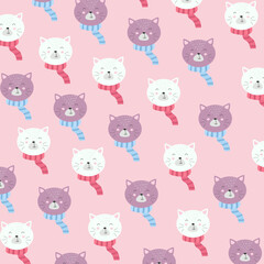 Collection of cute animal patterns suitable for textile design