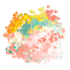Naklejka na ściany i meble Abstract soft aesthetic watercolor painting illustration of clouds element. Minimalist colorful art background. transparent background PNG file