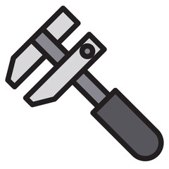 Wrench color line style icon