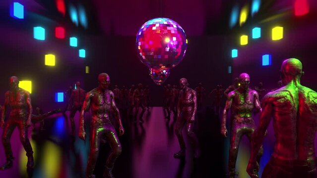 Halloween Zombie Disco Background (Loop)
