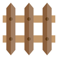 Fence flat style icon