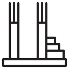Building outline style icon