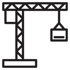 Crane outline style icon
