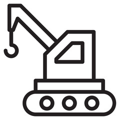 Crane outline style icon