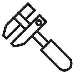 Wrench outline style icon