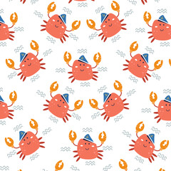 Fototapeta premium Collection of cute animal character patterns suitable for textile design