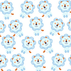 Collection of cute animal character patterns suitable for textile design