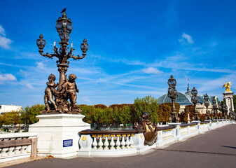 Fototapeta na wymiar Brücke in Paris - Panorama