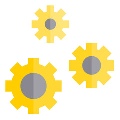 Gears flat style icon