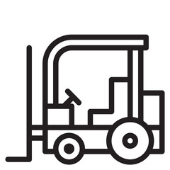Forklift outline style icon