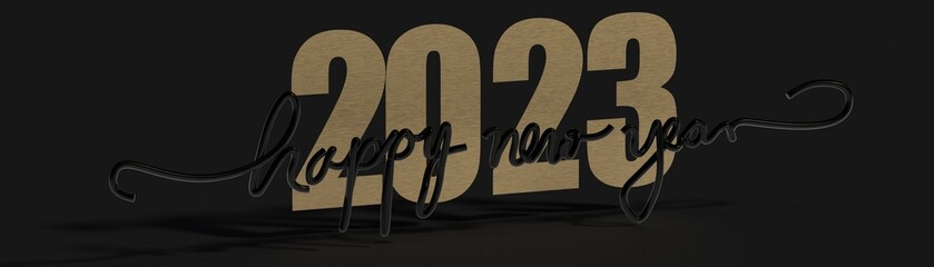 Happy new year 2023 banner.