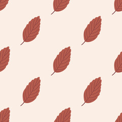 Seamless Pattern with Autumn Leaves. The Thanksgiving Day collection. Flat vector illustration