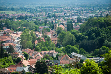 Fototapeta premium Panorama of Town of Samobor in Croatia