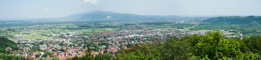 Fototapeta na wymiar Panorama of Town of Samobor in Croatia