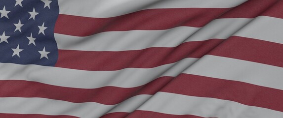 Fototapeta premium American Flag Wave Close Up